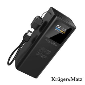 Powerbank 20000mAh 65W QC PD C/ Ficha USB-C/USB-A - (KM0914)