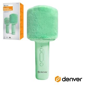 Microfone S/ Fios C/ Coluna Bluetooth Verde DENVER - (KMS-30GN)