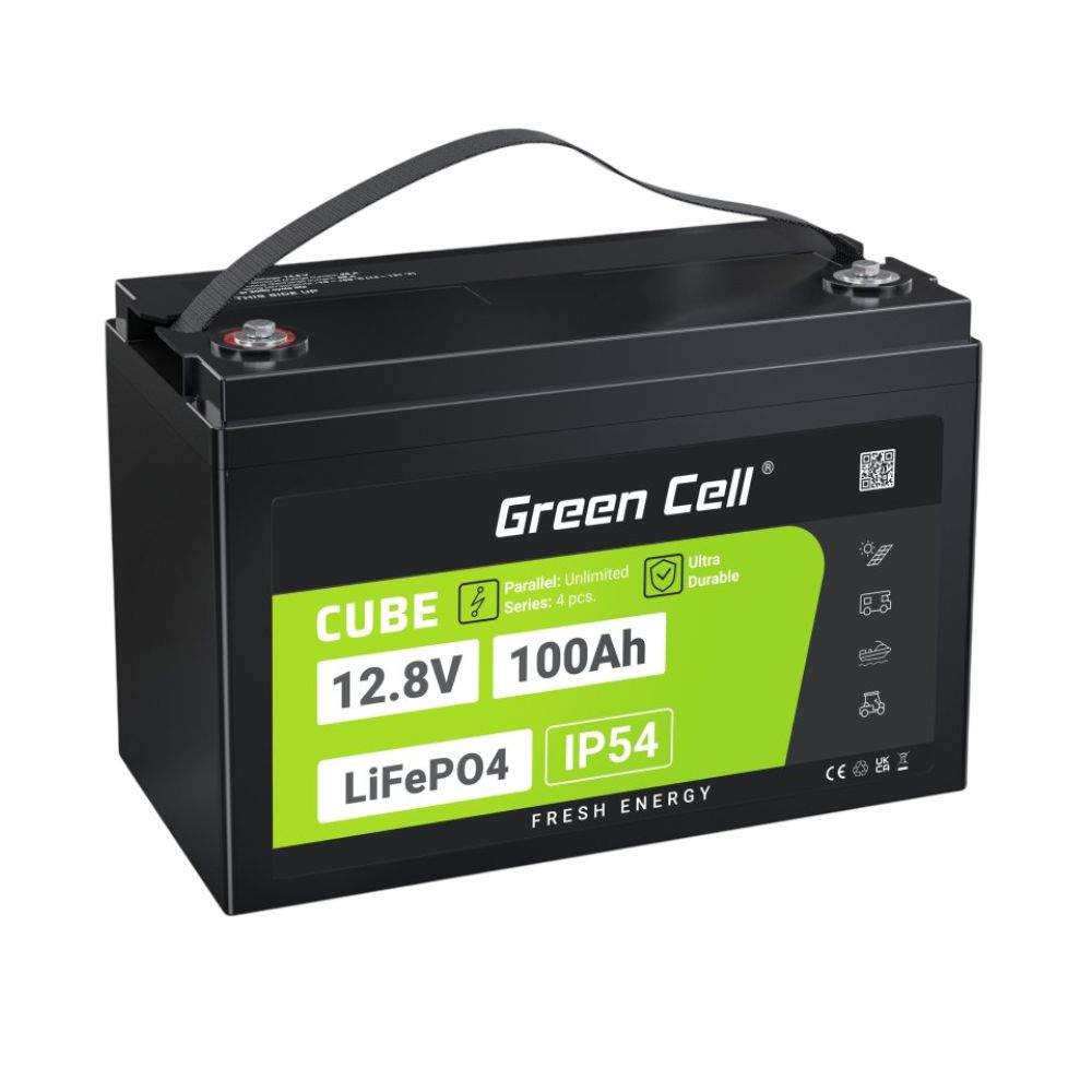 Bateria de Líto LiFePO4 100A 12.8V GREEN CELL - (LFPGC12V100AH)