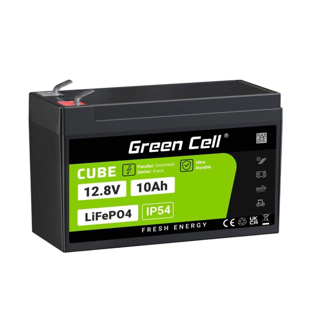 Bateria de Líto LiFePO4 10A 12.8V GREEN CELL - (LFPGC12V10AH)