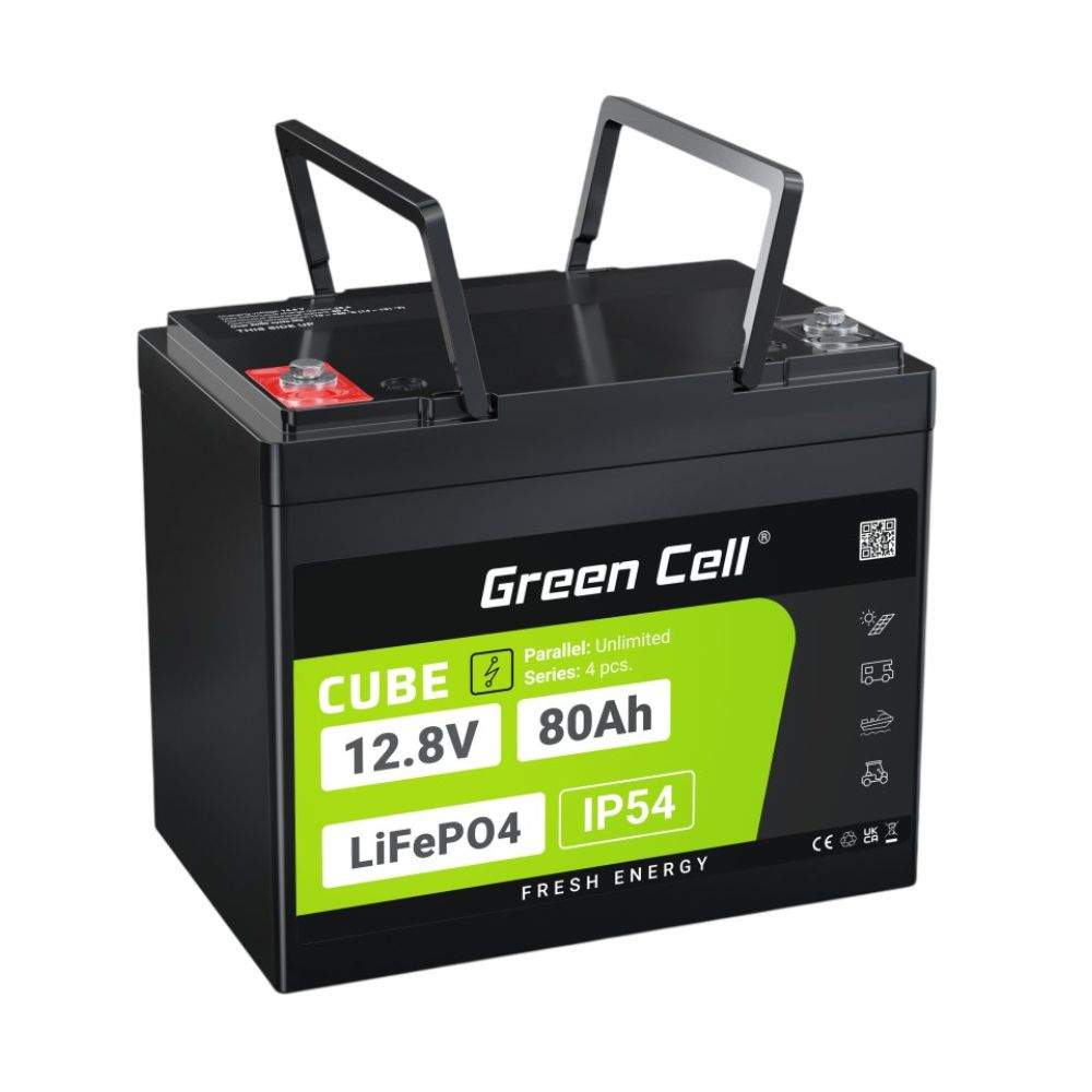 Bateria de Líto LiFePO4 80A 12.8V GREEN CELL - (LFPGC12V80AH)