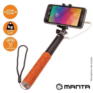 Vara Telescópica Monopod P/ Selfies C/ Ficha Jack 3.5mm Mant - (MA440)