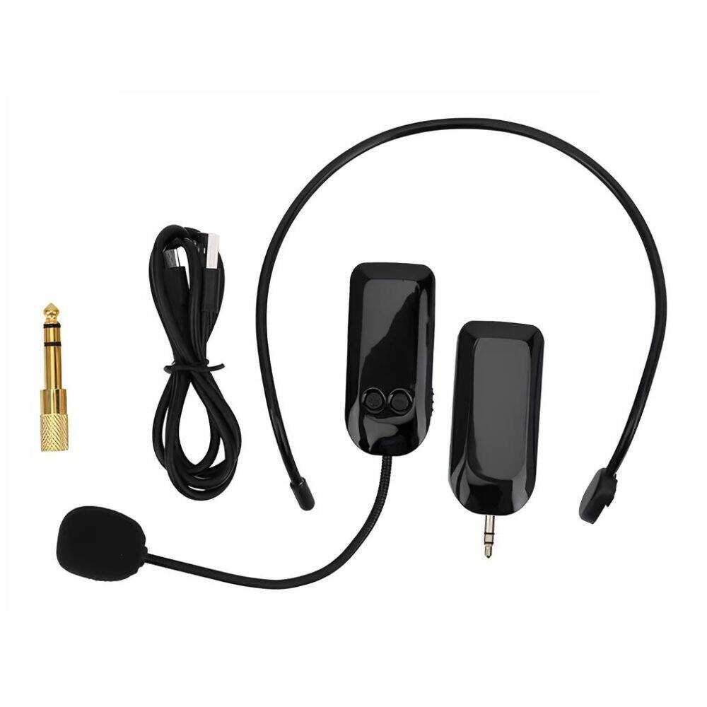 Microfone Headset P/ PC Smartphone C/ Bat e Adaptadores - (MICLAPL9)