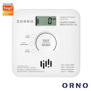 Detetor de Monóxido Carbono C/ Alarme WI-FI TUYA ORNO - (OR-DC-641)