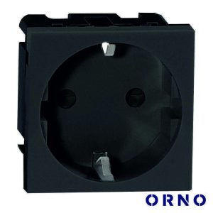 Módulo Schuko 45x45mm P/ Encastrar OR-GM-9010/B ORNO - (OR-GM-9010/B/GS)