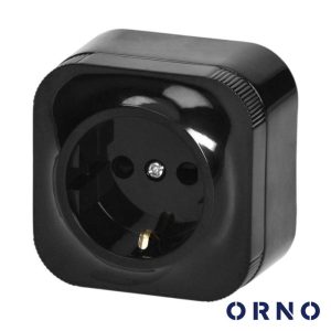 Tomada Elétrica Superfície 1x Schuko ORNO - (OR-OE-7205(GS)/B)