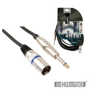 Cabo XLR 3p Macho / Jack 6.35 Macho 3m Mn HQ POWER - (PAC116-2)