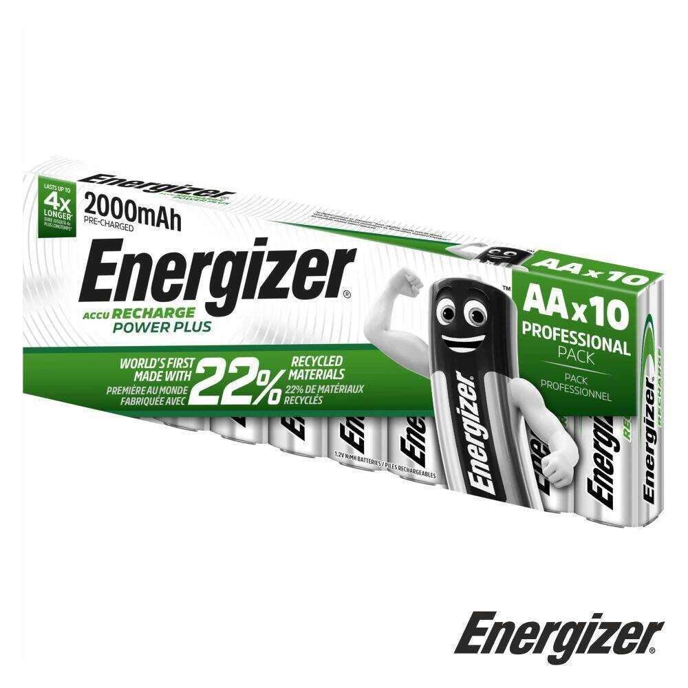 Pilha Recarregável AA 1.2V 2000ma 10x Power Plus ENERGIZER - (NH15-2000/10)