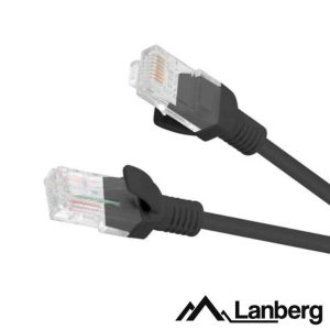 Cabo De Rede U/UTP CAT5E 0.25m Preto LANBERG - (PCU5-10CC-0025-BK)