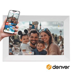 Moldura Digital FRAMEO 10.1" Branco DENVER - (PFF-1024WMK2)