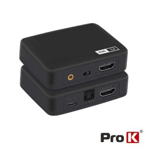 Extrator de Áudio HDMI -> HDMI+SPDIF+Jack 3.5mm PROK - (PK-HDMIAUDIO01)