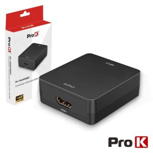 Conversor VGA + Jack 3.5mm P/ HDMI Fêmea PROK - (PK-VGAHDMI01)
