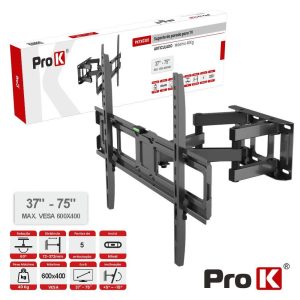 Suporte TV Articulado 5 pontos 37-75" 40kg Vesa 600x400 PROK - (PKFX0301)