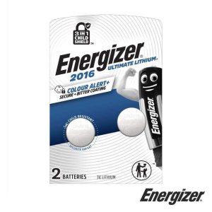 Pilha Lítio Ultimate Botão CR2016 3V 2x Blister ENERGIZER - (PLE-CR2016)