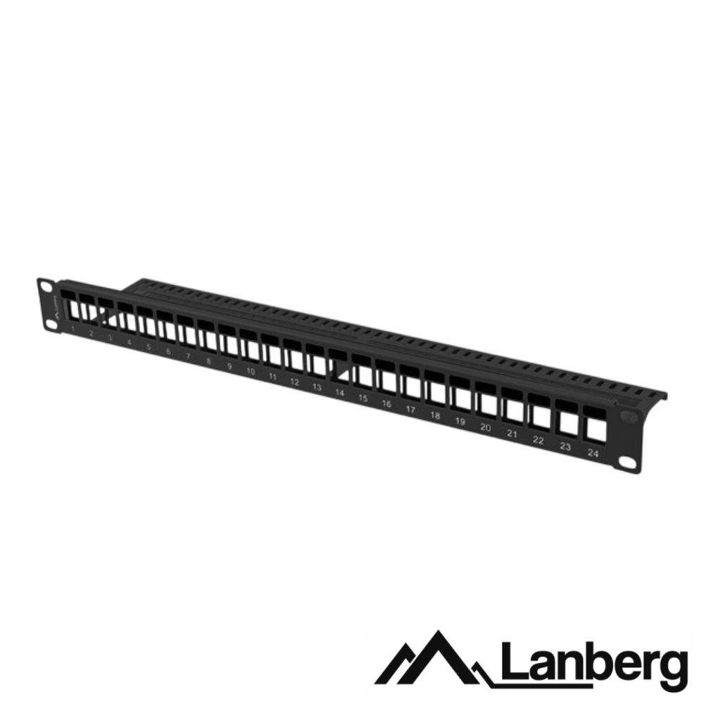 Painel 24 Portas Blindado 1U 19" LANBERG - (PPKS-1024-B)