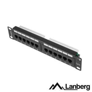 Patch Panel 12 Portas RJ45 CAT5E 1U 10" LANBERG - (PPU6-9012-B)