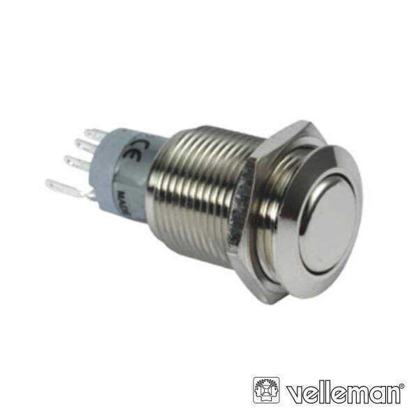 Interruptor Redondo De Metal Dpst 1na 1nc - (R1600)
