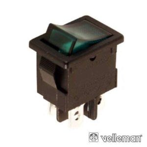 Interruptor Basculante C/ Luz 5a-250v Dpst On-Off VELLEMAN - (R1944C/G)