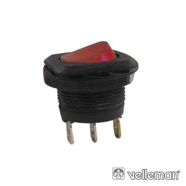 Interruptor Basculante C/ Luz 5a-250v Spst On-Off VELLEMAN - (R1945C)