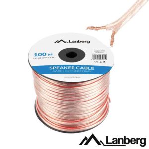 Cabo Coluna 2x1.0mm Transparente Paralelo 100m LANBERG - (SC-2X10-10CC-1000)