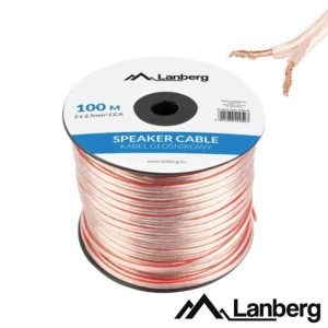 Cabo Coluna 2x2.50mm Transparente Paralelo 100m LANBERG - (SC-2X25-10CC-1000)