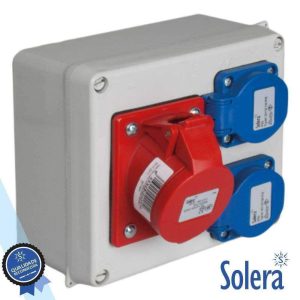 Caixa De Derivação Estanque C/ Tomadas 165x135x70mm IP65 - (SLR-817-9)