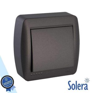 Interruptor Parede 10A 250V Preto SOLERA - (SLR-MUR02NGU)