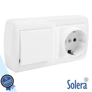 Interruptor E Tomada De Parede 10A 250V SOLERA - (SLR-MUR63U)
