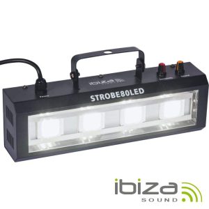 Estroboscópio C/ 4 LEDS Cob 80W IBIZA - (STROBE80LED)