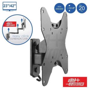 Suporte LCD/LED 23/42" Inclinável VESA 200/200 20kg ALPHA - (SU2342/10)