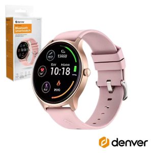 SmartWatch AMOLED P/ Android e iOS Rosa IP67 DENVER - (SWC-387RO)