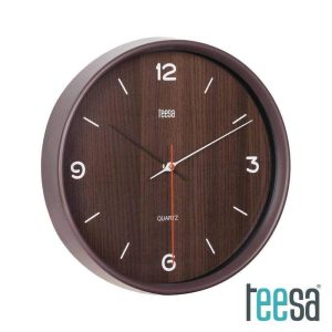 Relógio De Parede Redondo Castanho Escuro Ø30cm TEESA - (TSA0048DB)
