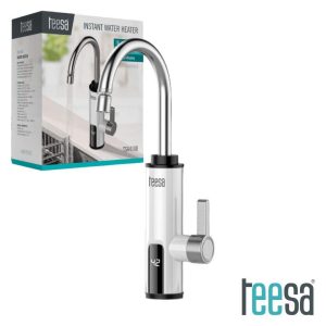 Torneira Elétrica Bancada 220V 3000W IPX4 Branco/Inox TEESA - (TSA4108)