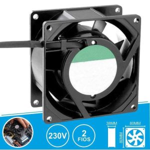 Ventilador 230V 80x80x38mm 2 Fios - (VEN016)