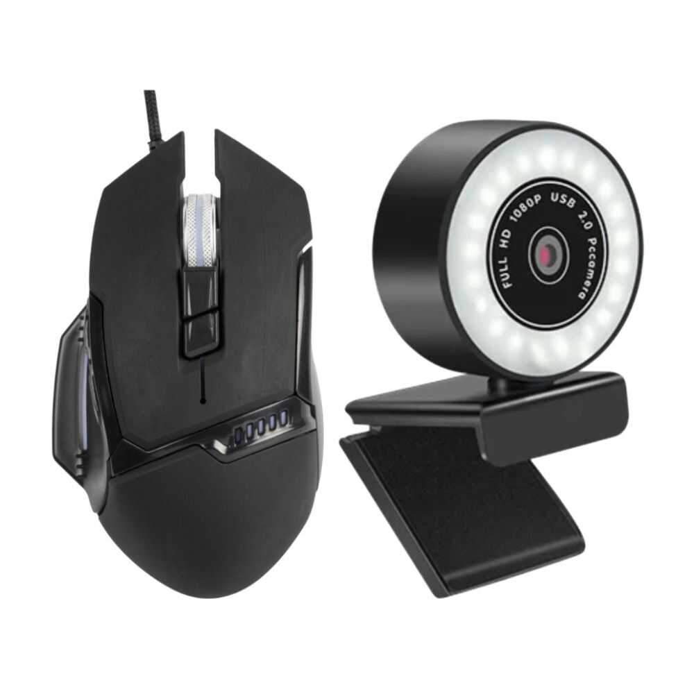 Rato Óptico Gaming 1200/3200 DPI + Webcam 1920x1080 - (VPACK-09)