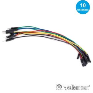 Kit 10 Cabos de ligação Jumper Macho Fêmea 5.9" VELLEMAN - (WJW011)
