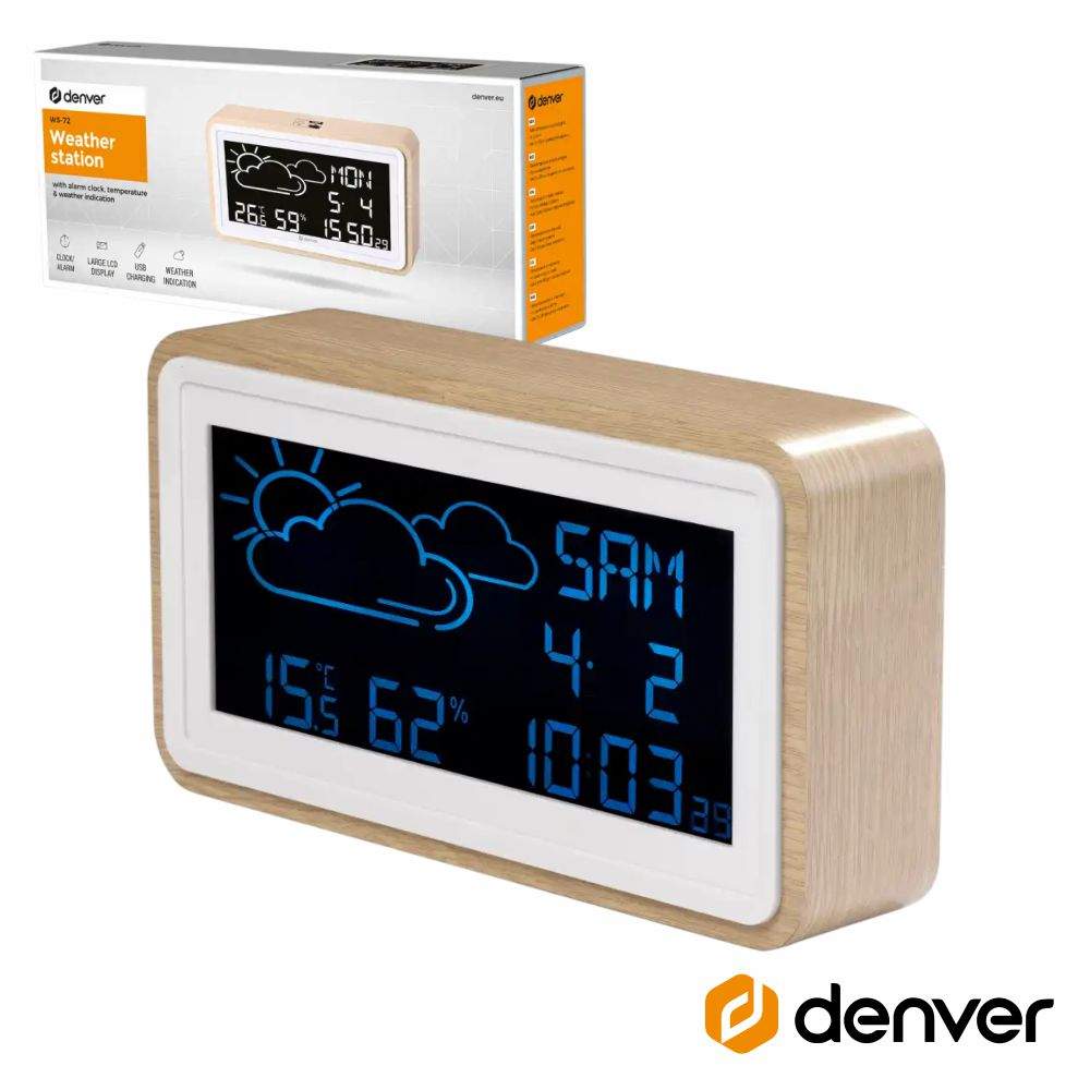 Estação Meteorológica S/ Fios C/ Visor DENVER - (WS-72)