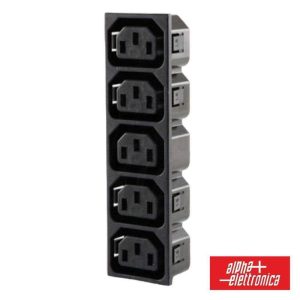 Módulo 5 Fichas Alimentação Iec C13 Fêmea de Painel ALPHA - (23-18/5L)