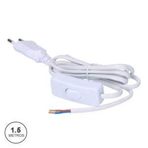 Cabo Alimentação C/ Interruptor 1.5m Branco - (23500)