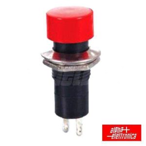 Interruptor Pressão Redondo Normalmemte Aberto Vermelho - (330-024)