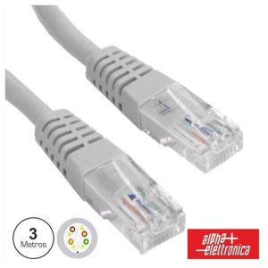 Cabo De Rede U/UTP CAT5E 3m Cinzento - (95-706/03GB)