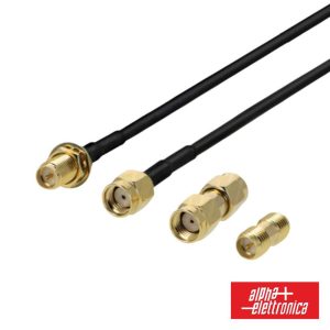 Cabo SMA Macho/Fêmea c/ 2 adaptadores 1m ALPHA - (95-858/010B)