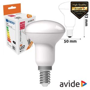 Lâmpada LED E14 R50 4.9W 230V 4000k 470lm AVIDE - (ABR50NW-4.9W)