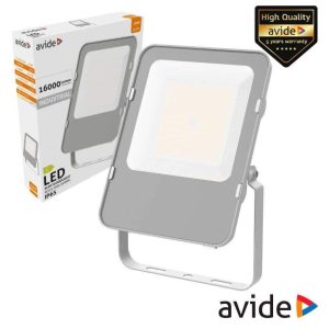 Foco LED Industrial 100W 230V 4000K 16000lm Cinza IP65 AVIDE - (AILFLNW-100W)