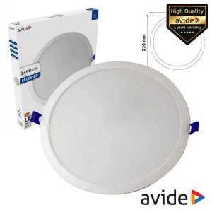 Painel LEDS Redondo 24W 295mm 6400K 2490lm AVIDE - (AMRPCW-R-24W-PC)