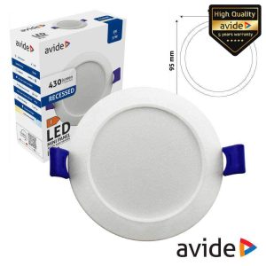 Painel LEDS Redondo 5W 90mm 6400K 430lm AVIDE - (AMRPCW-R-5W-PC)