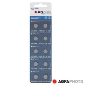 Pilha Botão Alcalina AG13 1.5V 10x Blister AGFAPHOTO - (APAG13B10)