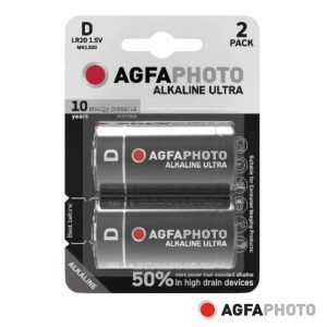Pilha Alcalina LR20/D 1.5V 2x Blister ULTRA AGFAPHOTO - (APUD)