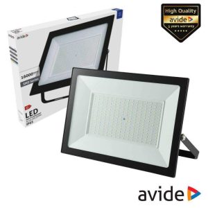 Foco LED 200W 230V 6400K 16000lm Preto IP65 AVIDE - (ASFLCW-200W)