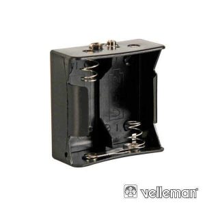 Suporte P/ 2 Pilhas D C/ Terminais Snap VELLEMAN - (BH121B)